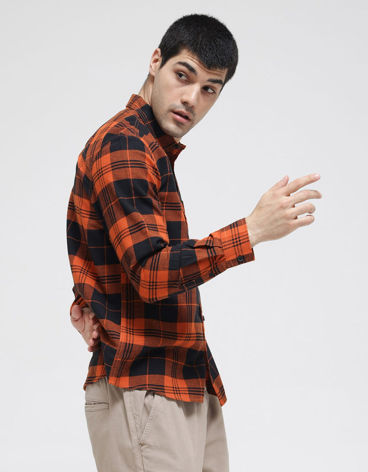 Nevada Long Sleeve Checked Flannel Shirt