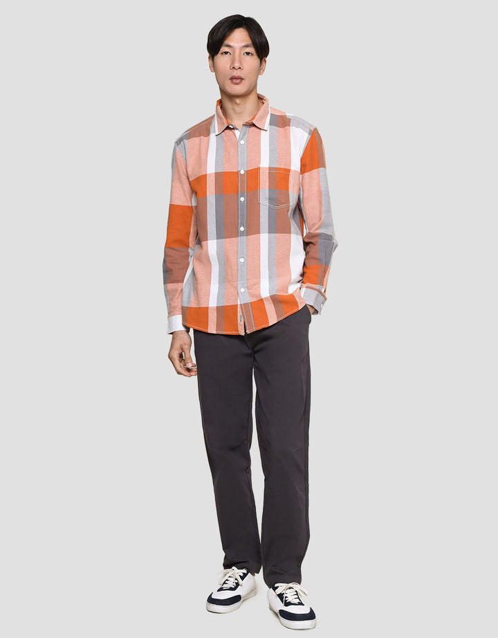 Nevada Kmls060 Checked Flannel Kemeja Pria