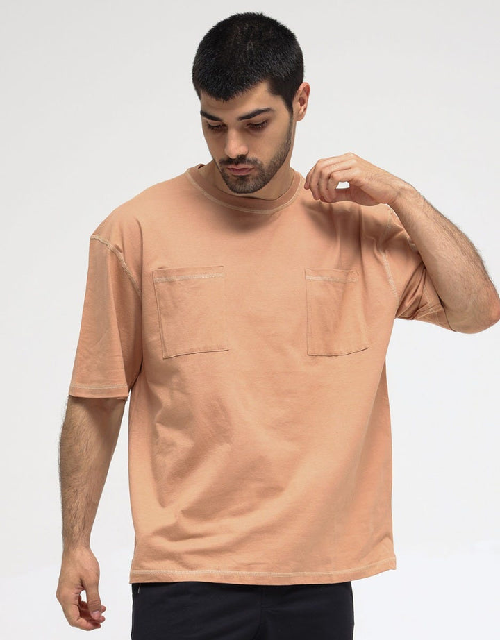 Nevada Short Sleeve T-Shirt Contrast Stitch Oversized