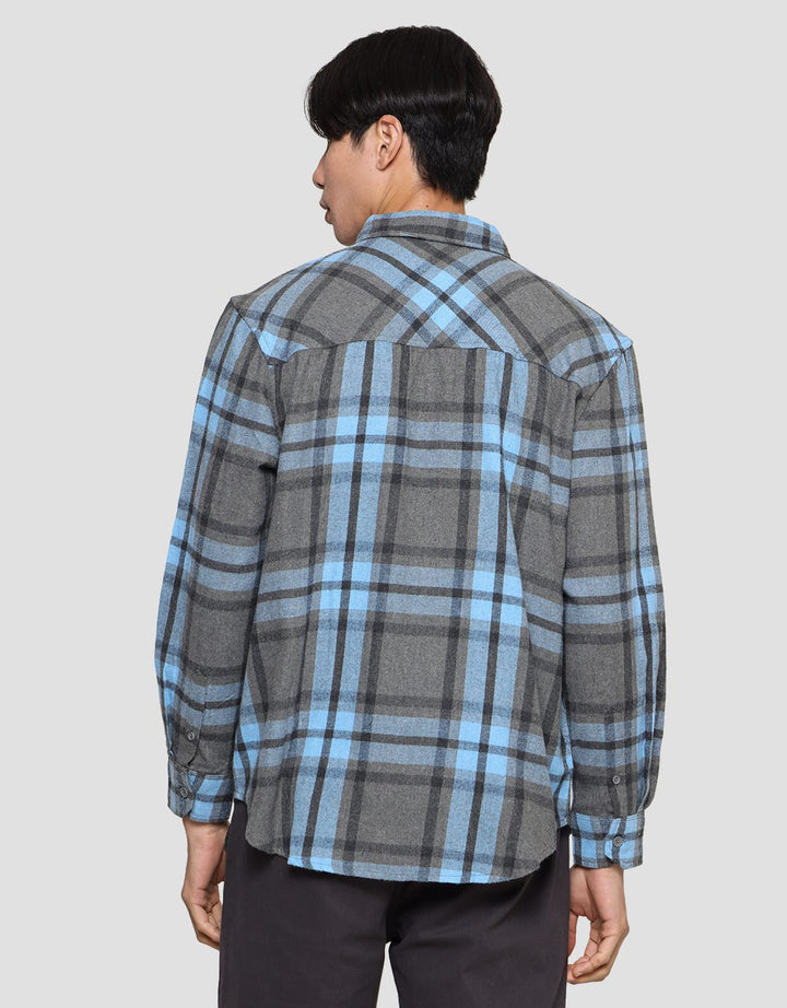 Nevada Kemeja Lengan Panjang Checked Flannel Pria