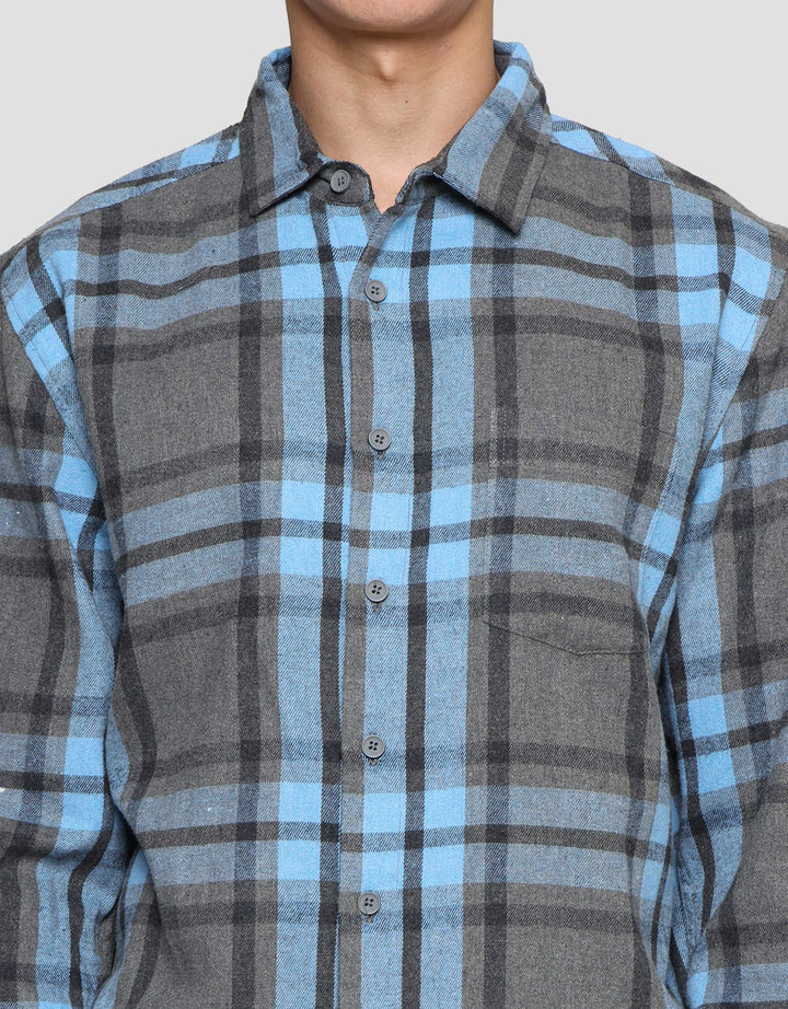 Nevada Kemeja Lengan Panjang Checked Flannel Pria