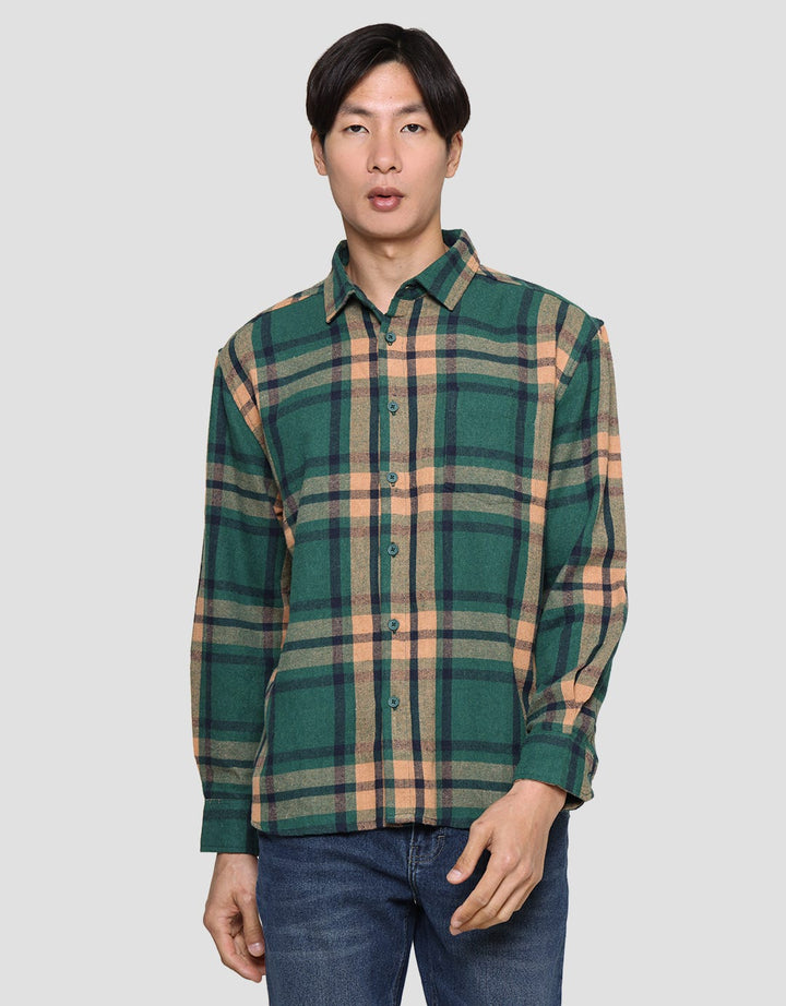 Nevada Kemeja Lengan Panjang Checked Flannel Pria