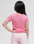 Little M Short Sleeve T-Shirt Serut Bawah Bordir