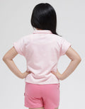 Little M Short Sleeve T-Shirt Zipper Collar Two Pockets