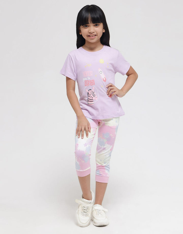 Little M Jogger Print Watercolor Star