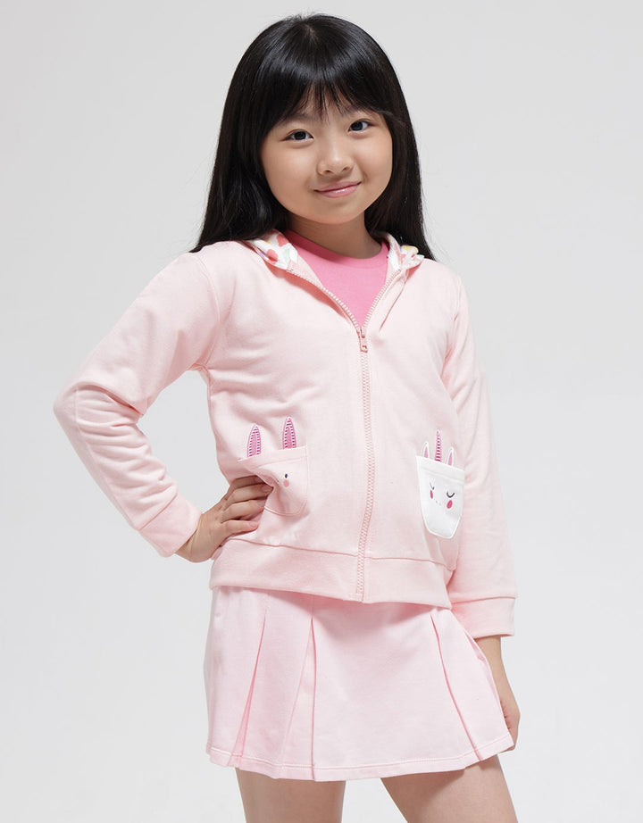 Little M Jacket Hoody Kantong Unicorn Bunny