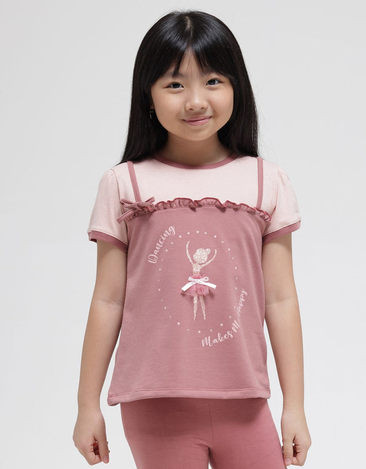 Little M Ballerina Kaos Anak Perempuan
