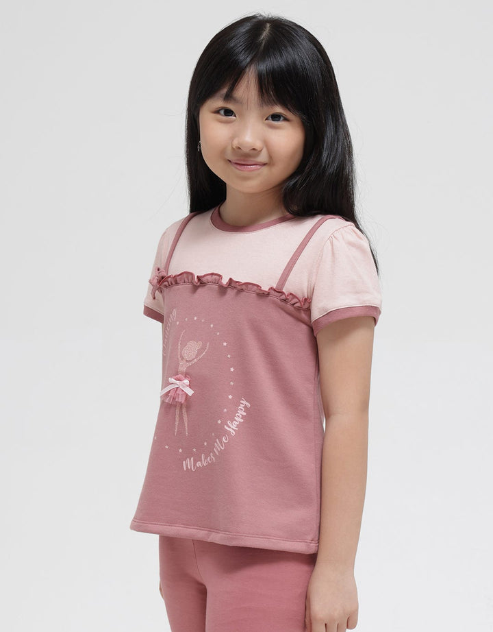 Little M Ballerina Kaos Anak Perempuan