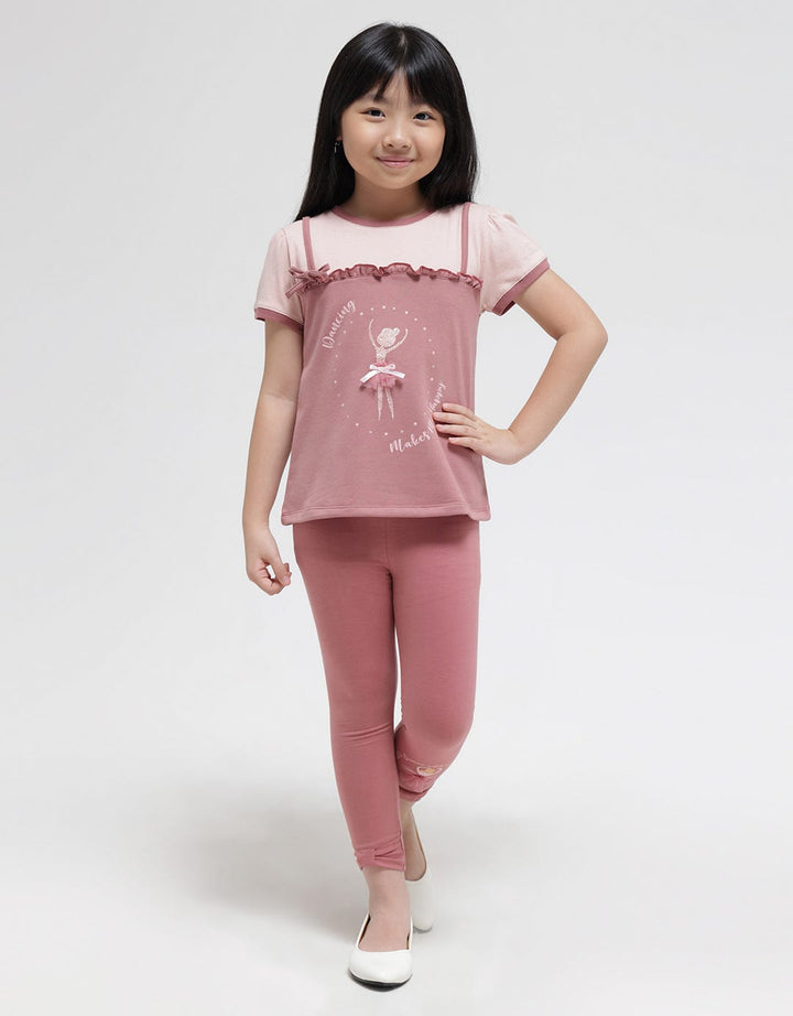 Little M Ballerina Kaos Anak Perempuan