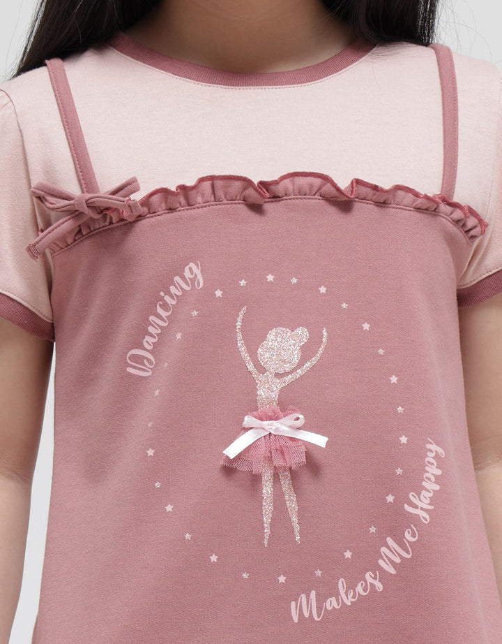 Little M Ballerina Kaos Anak Perempuan