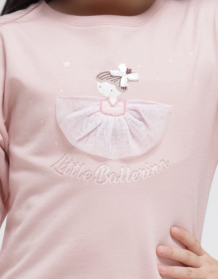 Little M Boxy Ballerina Sweater for Girls