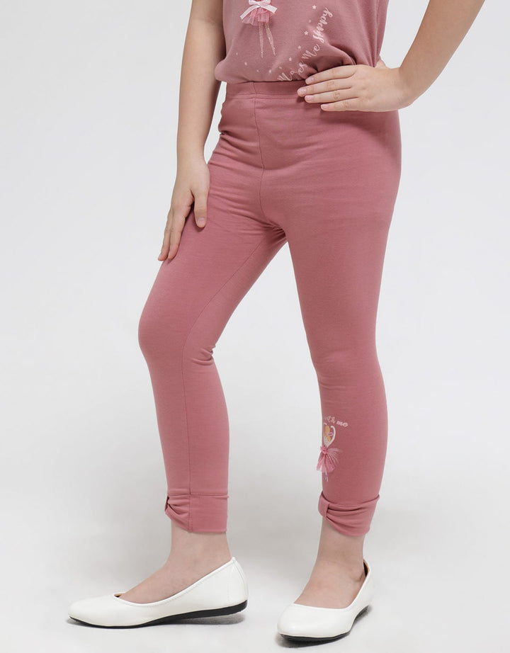 Little M Ballerina Print Legging Anak Perempuan