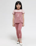 Little M Ballerina Print Legging Anak Perempuan