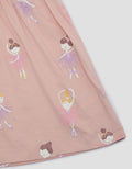 Little M Ballerina Print Midi Dress Anak Perempuan