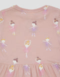 Little M Ballerina Print Midi Dress Anak Perempuan