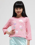 Little M Long Sleeve T-Shirt Salur Aplikasi Ice Cream Bunny