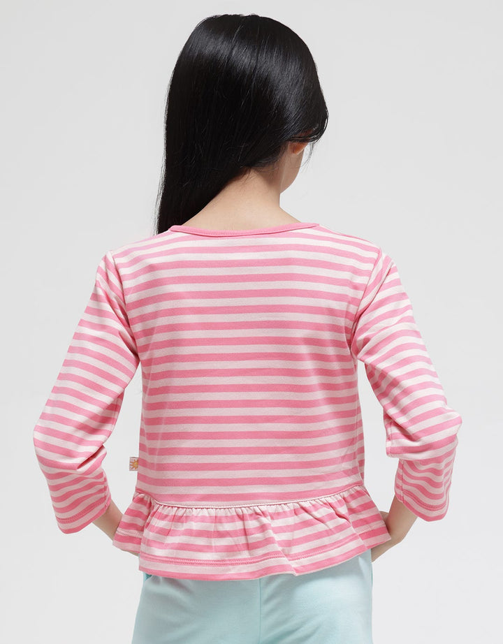 Little M Long Sleeve T-Shirt Salur Aplikasi Ice Cream Bunny