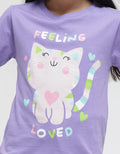 Little M Short Sleeve T-Shirt Cat Meow Kicat
