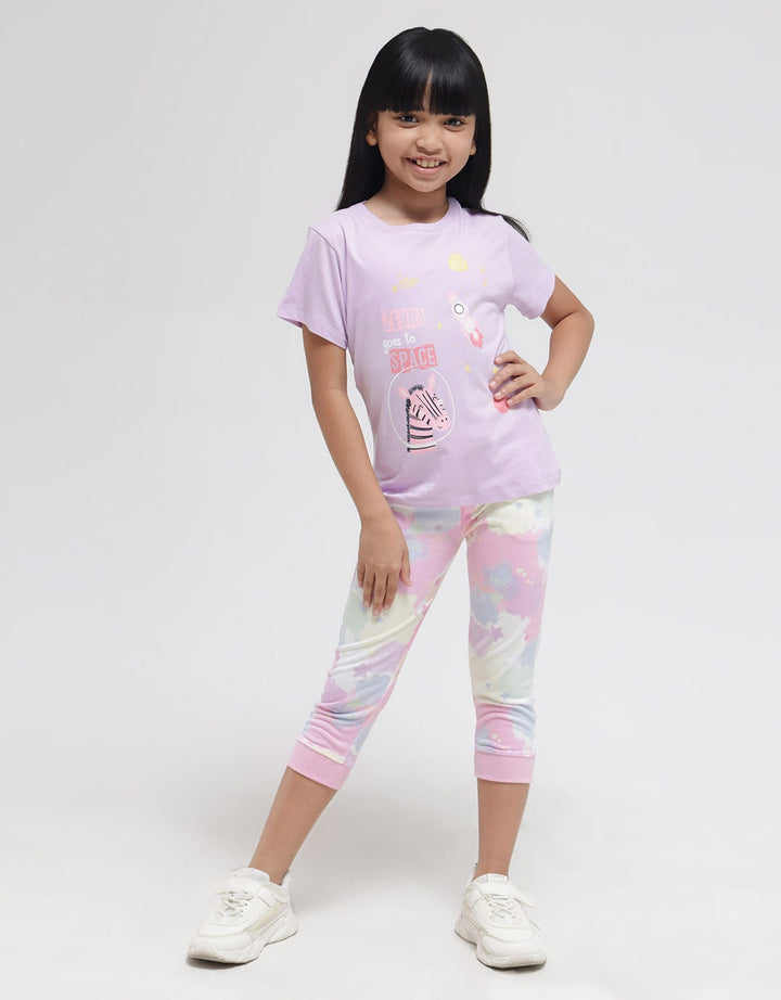 Little M Short Sleeve T-Shirt Space Zebra