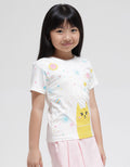Little M Full Print Cat Kaos Anak Perempuan