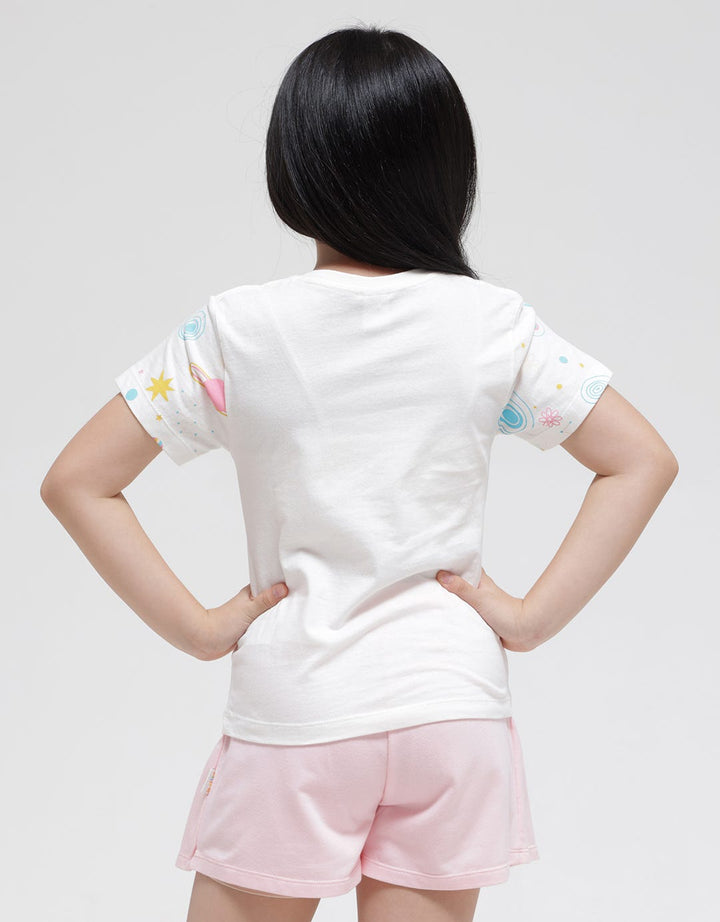 Little M Full Print Cat Kaos Anak Perempuan