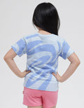 Little M Print Rocket Kaos Anak Perempuan