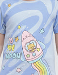 Little M Print Rocket Kaos Anak Perempuan