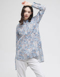 Triset Ladies Floral Print Blouse Wanita