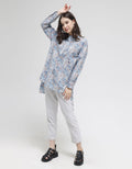 Triset Ladies Floral Print Blouse Wanita