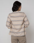 Triset Ladies V Stripe Blouse Wanita