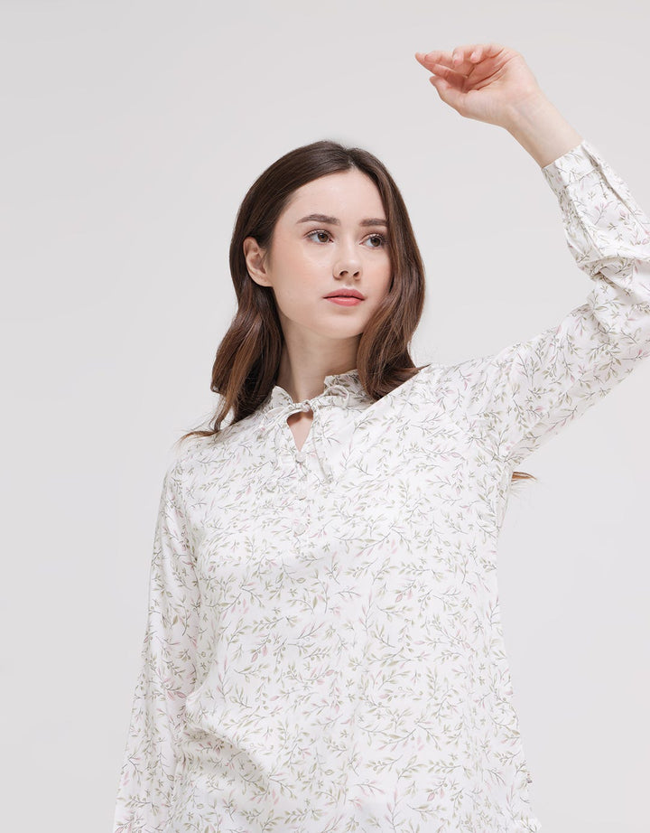 Triset Ladies Flower Print Women's Blouse