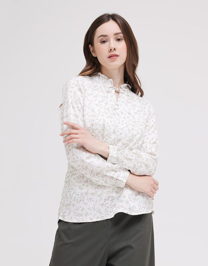 Triset Ladies Flower Print Women's Blouse