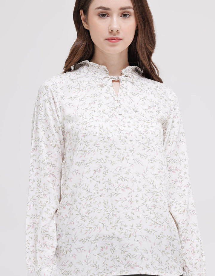 Triset Ladies Flower Print Women's Blouse