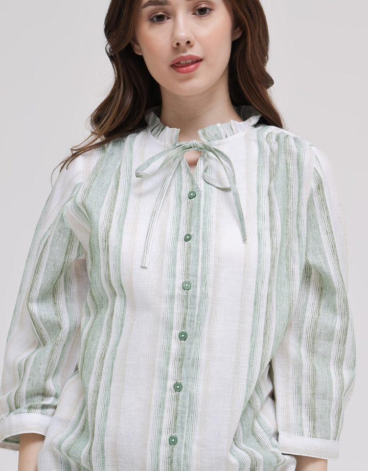 Triset Ladies Down Print Blouse Wanita