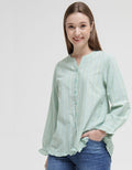 Triset Ladies Printed Stripe Blouse Wanita