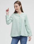 Triset Ladies Printed Stripe Blouse Wanita