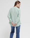 Triset Ladies Printed Stripe Blouse Wanita