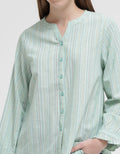 Triset Ladies Printed Stripe Blouse Wanita