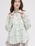 Triset Ladies Leaf Trees Blouse Wanita