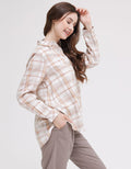 Triset Ladies Plaid Print Blouse Wanita