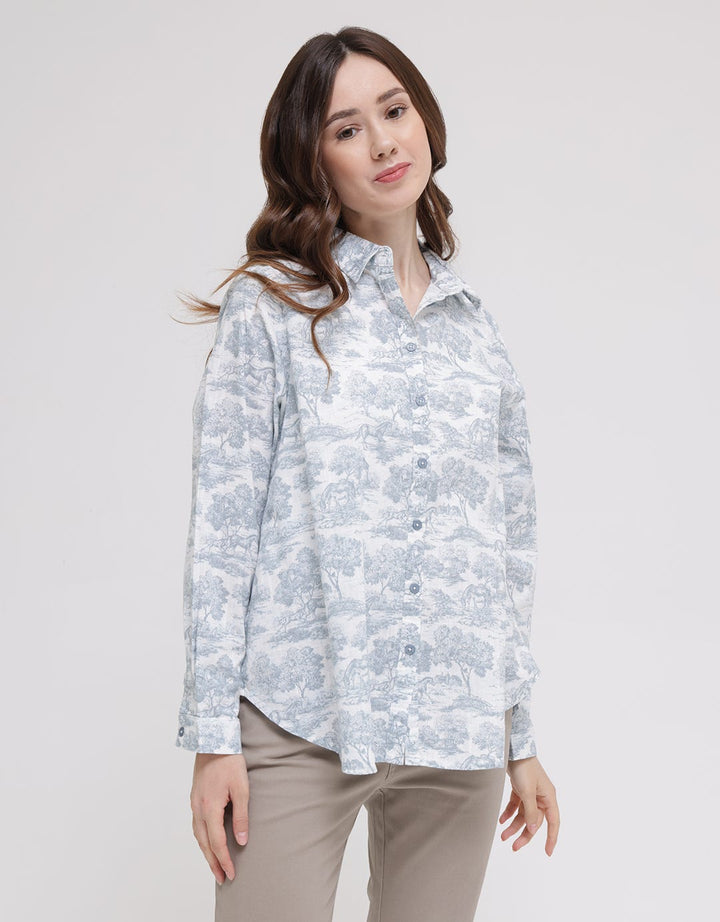 Triset Ladies Leaf Trees Women's Blouse