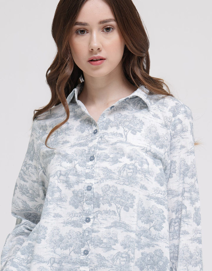 Triset Ladies Leaf Trees Women's Blouse
