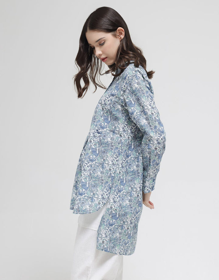 Triset Ladies Flower Print Women's Blouse