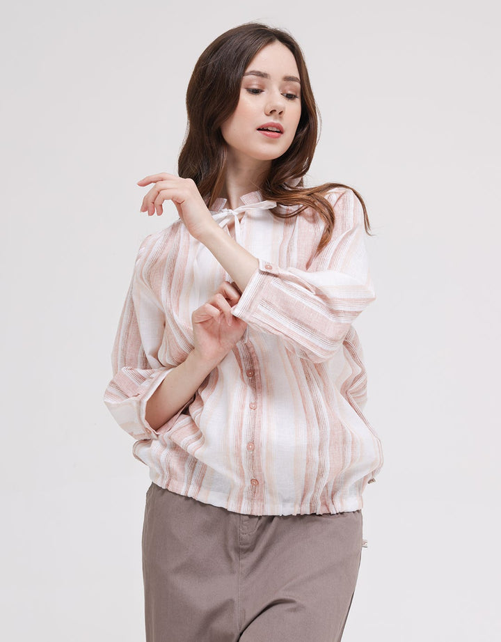Triset Ladies Down Print Blouse Wanita