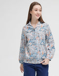 Triset Ladies Printed Flower Blouse Wanita