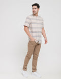 Watchout Casual Stripes Style Baju Koko Pria