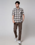Watchout Casual Plaid Print Men's Shirt