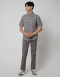 Watchout Casual Short Sleeve Shirts Small Plaid