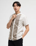 Watchout! Casual Short Sleeve Koko Stripe And Plaid Print