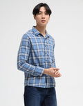 Watchout Jeans Plaid Check Kemeja Pria